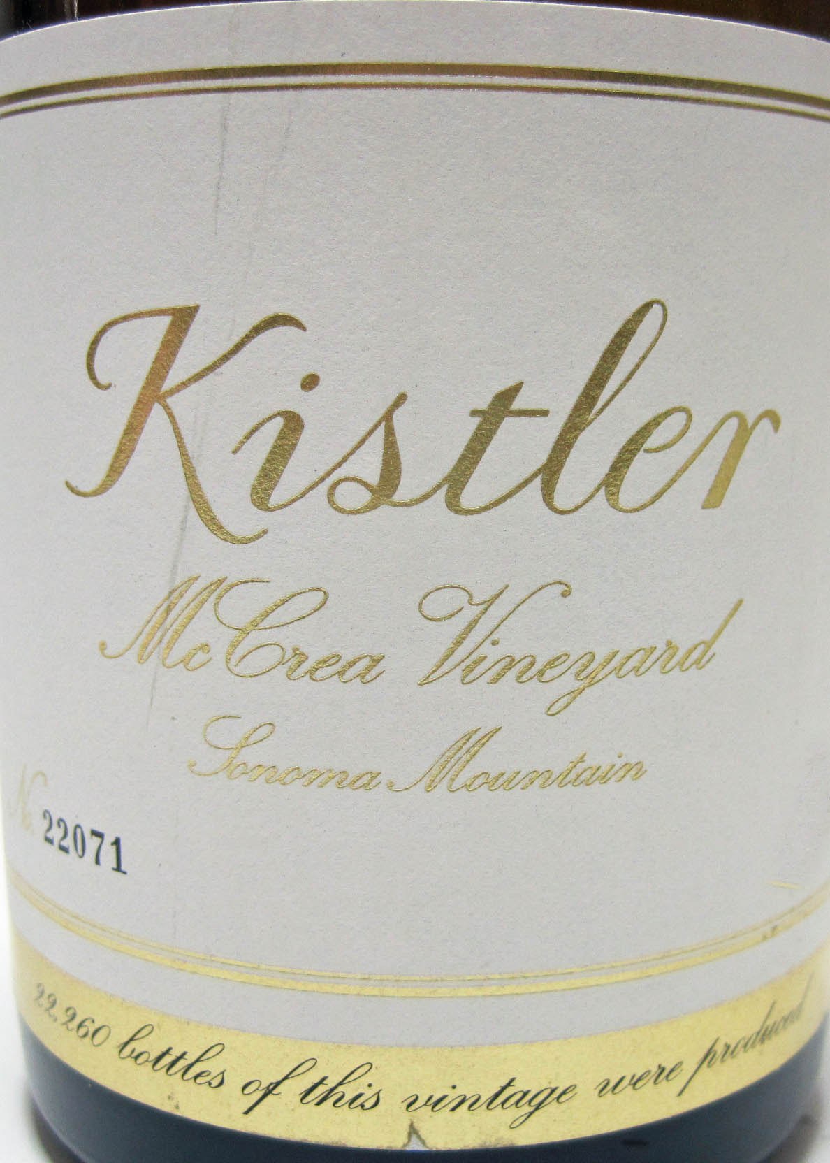 1999 Kistler Vineyards Chardonnay McCrea Vineyard Sonoma Mountain